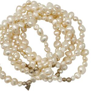 Silpada “Margarite” Multi Strand Pearl Stretch Bracelet